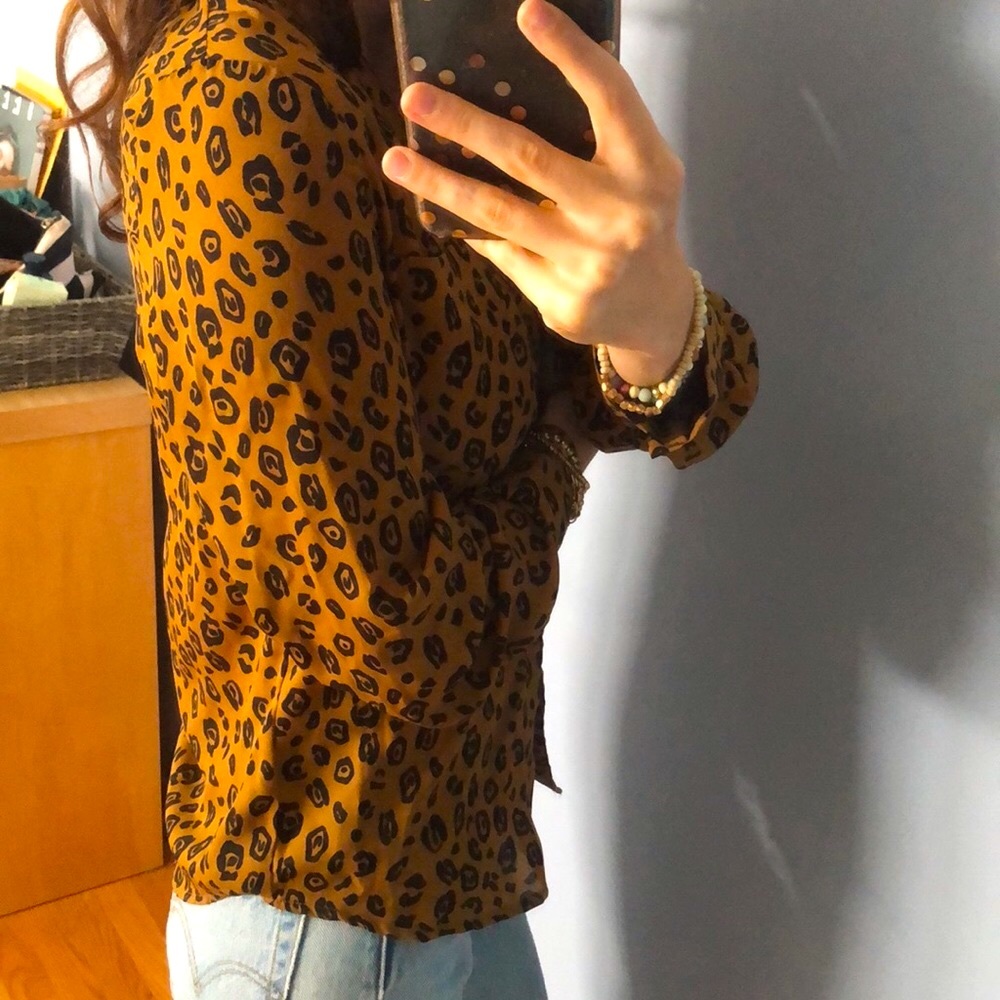 Leopard Print Button Down